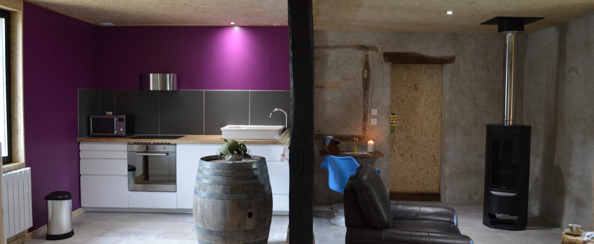 Cuisine à disposition pour les hôtes de nos chambres